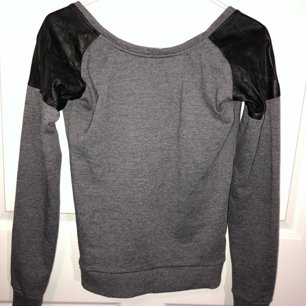SUPER Brand Leather embellished sweater